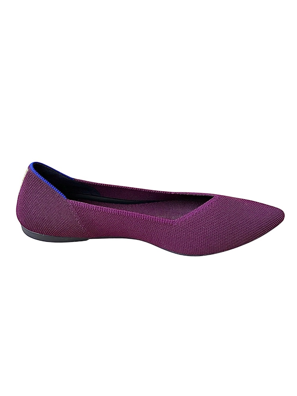 ROTHY’s “The Point II” Maroon & Gold Woven Flats - Picture 7 of 14